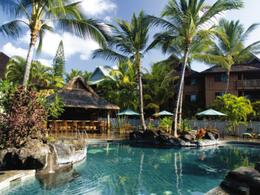 tropical hotel pool