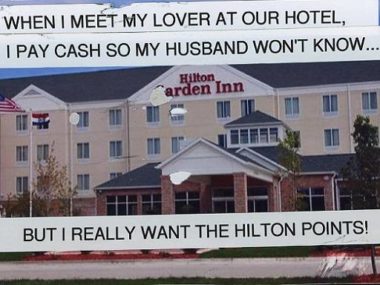 hilton inn meme