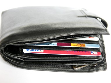 wallet with credit cards